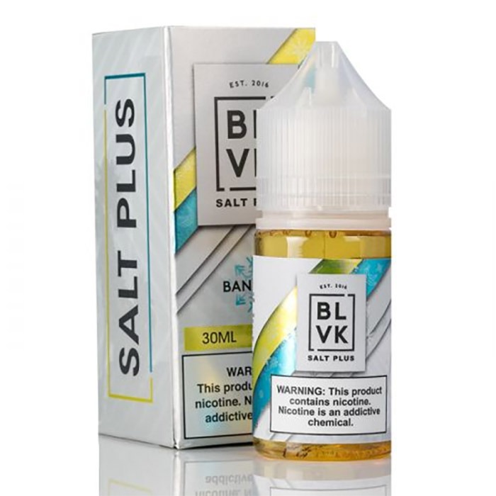 سالت نیکوتین بی ال وی کی موز یخی BLVK Salt Plus Ice Banana