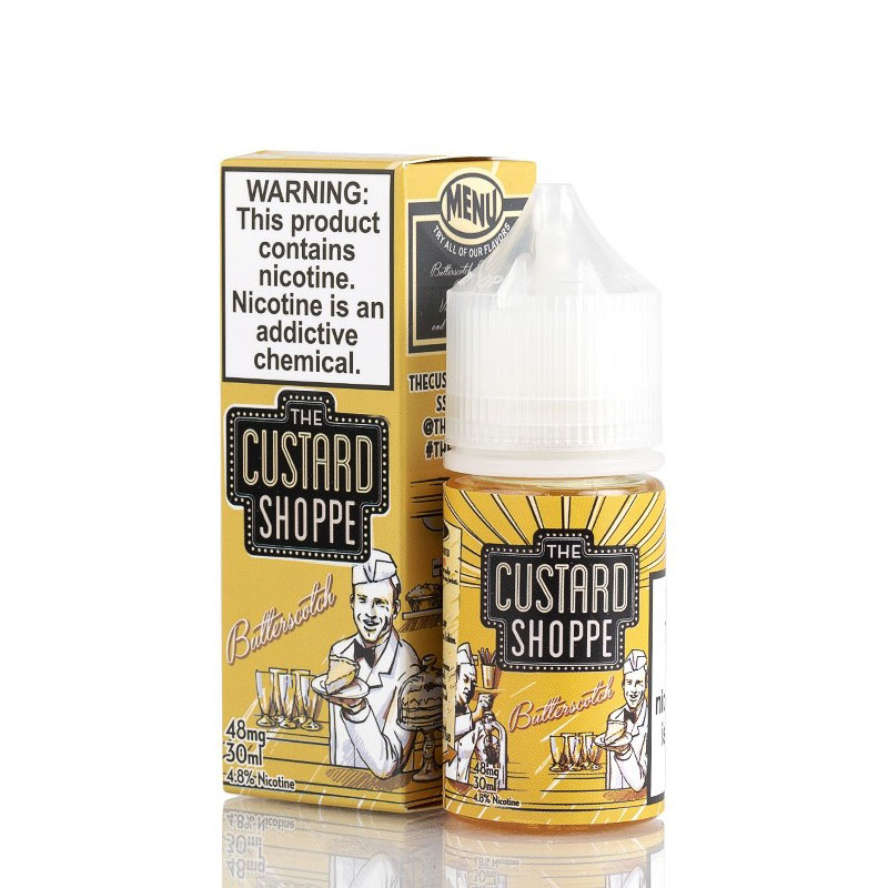 سالت نیکوتین کاستارد تافی کاستارد شاپی CUSTARD SHOPPE BUTTERSCOTCH Salt nic