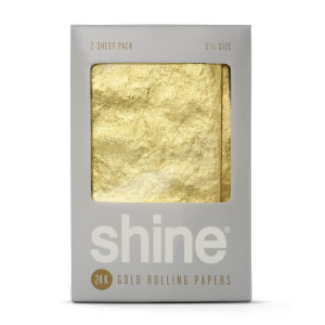 ورق سیگار پیچ طلا ۲۴k شاین Shine 24k White Gold 1 1/4 Rolling Paper