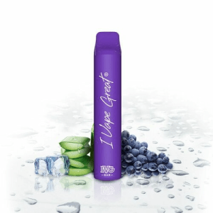 پاد سیستم یک بار مصرف بار مکس آلوئه ورا انگور خنک Ivg Max Bar Aloe Grape Ice Disposable 2.5k Puff سفارش انگلستان