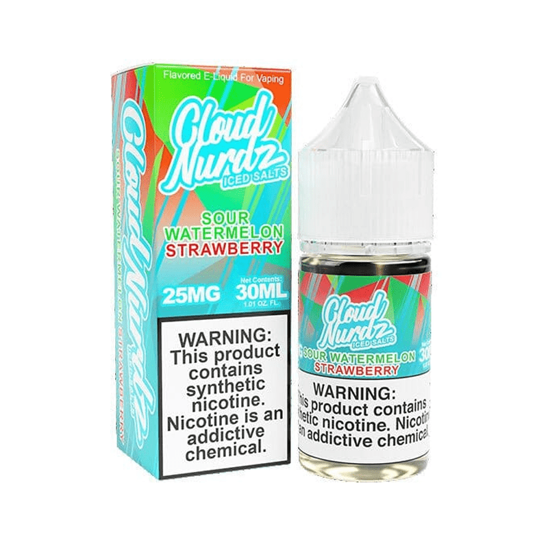 سالت نیکوتین کلود نوردز توت فرنگی هندوانه یخ Cloud Nurdz Strawberry Watermelon Ice (30ml)