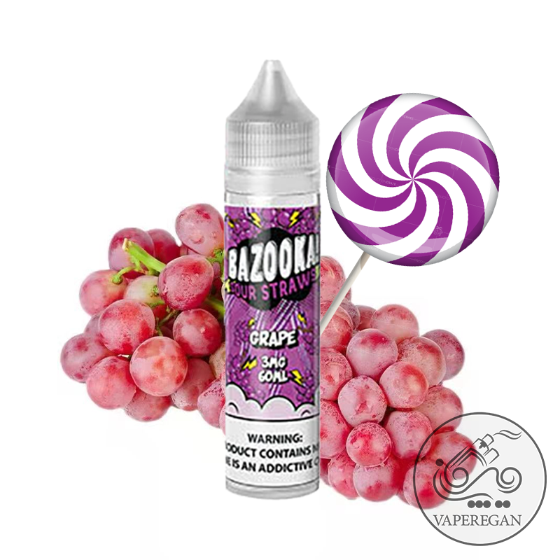 جویس بازوکا آبنبات انگور Bazooka Sour Starws Grape (60ml)