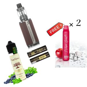 پکیج 4 (2عدد باطری +Target 200 + Ripe Vapes) همراه 2 هدیه پاد یکبارمصرف IVG 3000PUFF